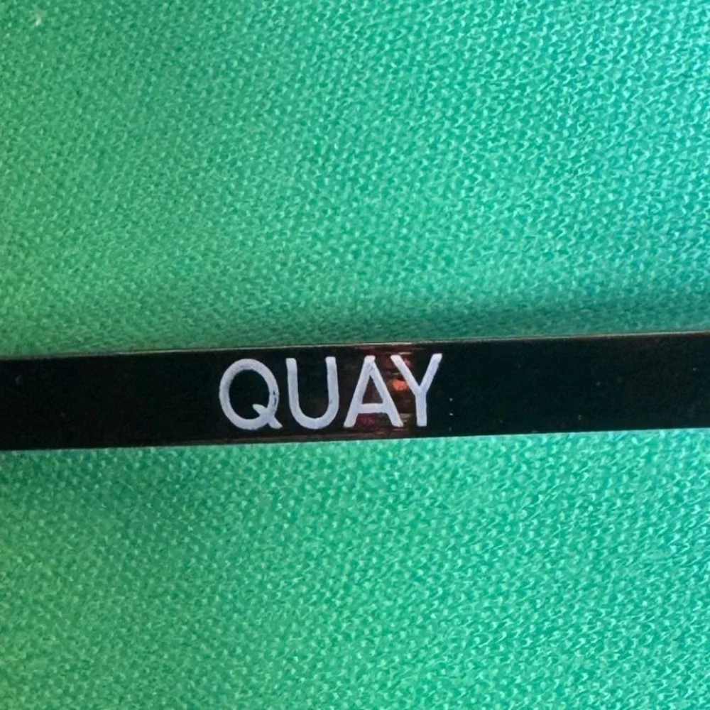 Quay High Key‎ Rimless Mini Aviator Sunglasses Tortoise Black Lens 19567 Case